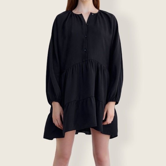 🖤Zara Black Long Sleeve Dress - Picture 2 of 14